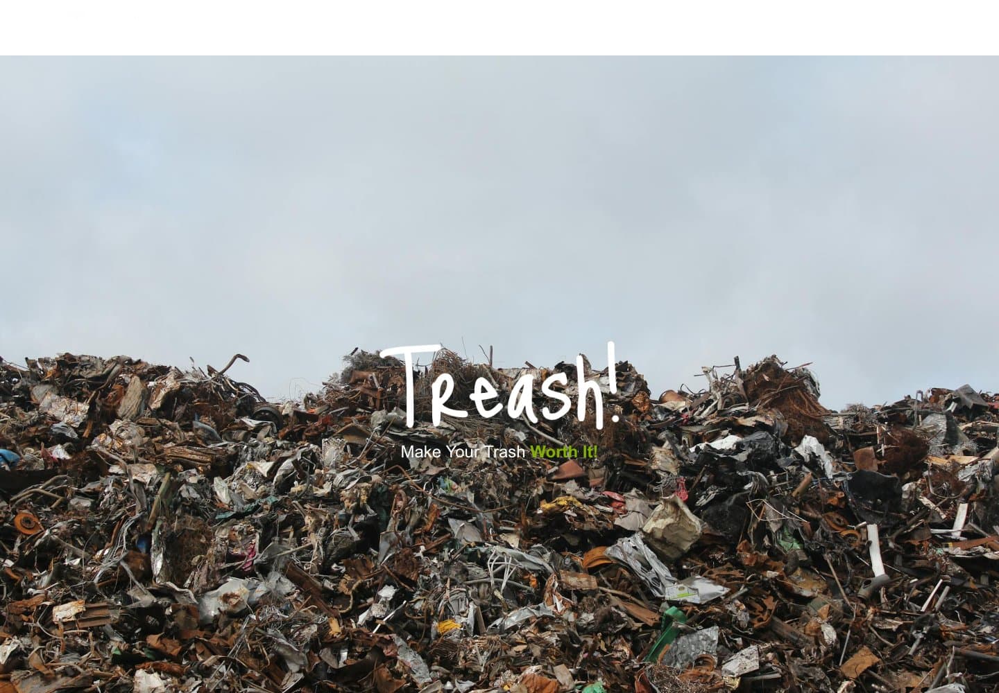 Treash website homepage